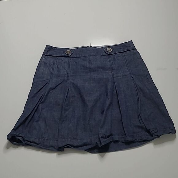 6 JCREW SOFT DENIM SCHOOL GIRL ACADEMIA STYLE BLUE MINI SKIRT  MEDIUM - Picture 1 of 9